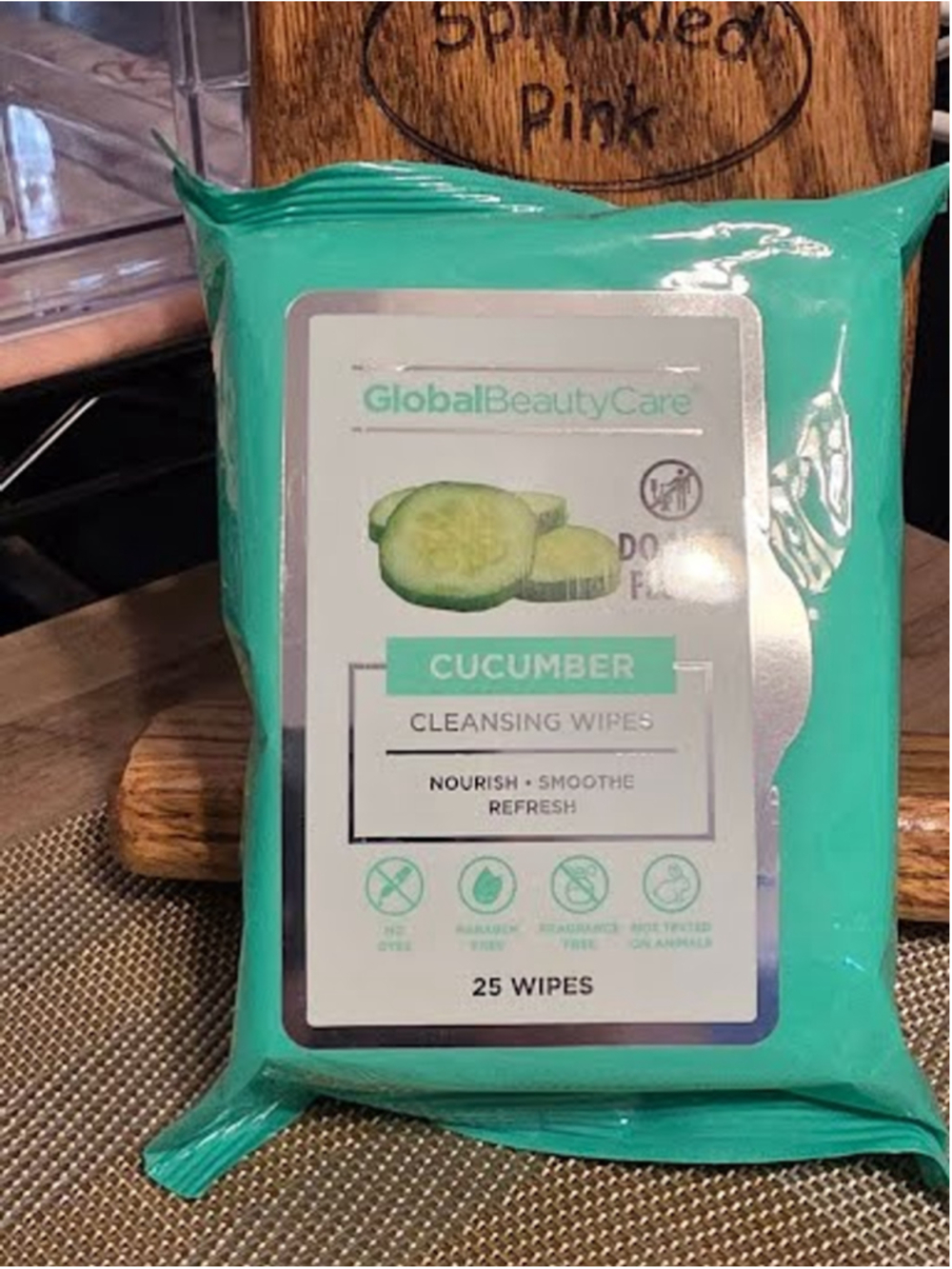 #HBA-2229 Global Beauty Care Cucumber Cleansing Wipes - 25 Count
